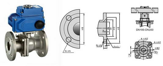 電動法蘭球閥結構圖